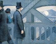 Gustave Caillebotte On the Pont de l Europe oil painting reproduction